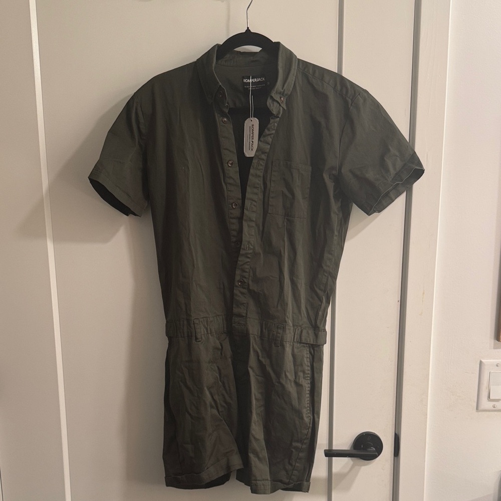 Olive Green Men's Romper
